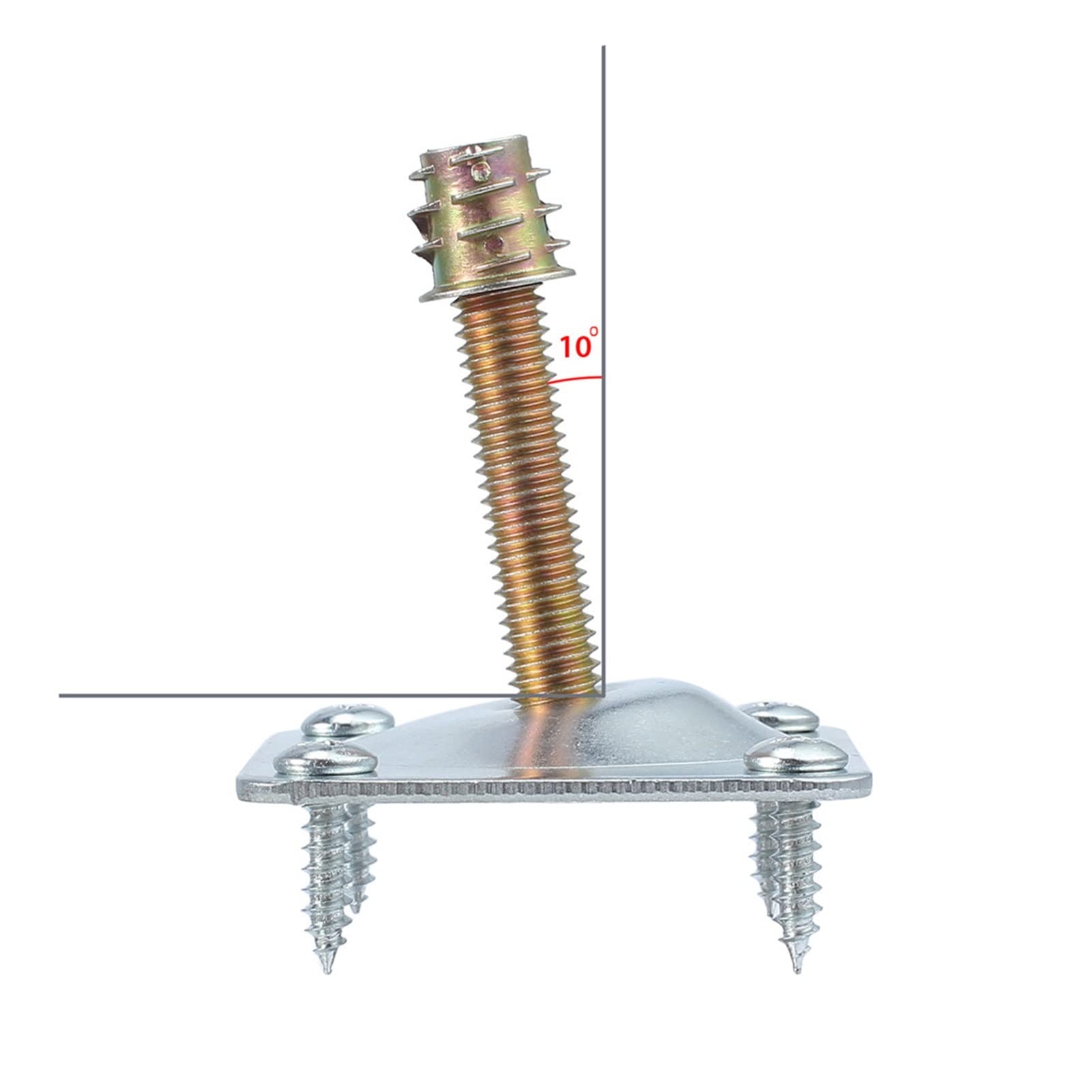 4 Piastre Di Montaggio Per Fissaggio Gambe In Metallo Piedi Staffe