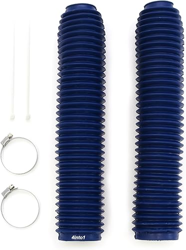 Miniatura 1 de Polainas universales azules para horquilla para motocross con abrazaderas para Suzuki DR-Z250 DR250 DR350 DR650 RM125 RM250 RM465 RM500-2 Pack de 2