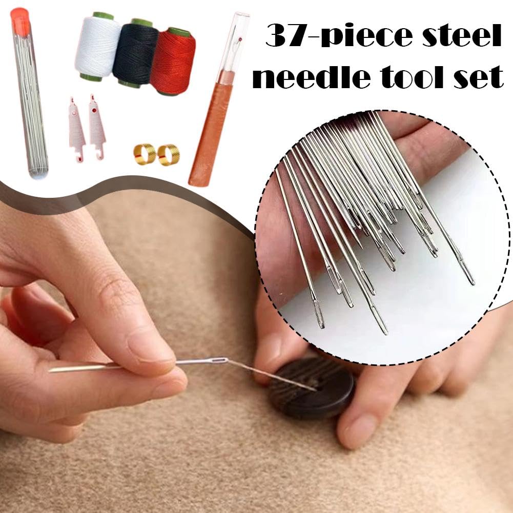 37pcs Sewing Tool Set , Needles Thread Hand Repair Tools Yumoveme Sewing Kit Multi Purpose Needle And Thread Kit Portable Diy Hand Made Craft Set For Beginners P 177437651 Stainless Steel Sewing