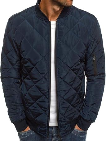 Banana Bucket Mens Jackets Bomber Varsity Diamond Quilted Outwear Fall Winter Coats