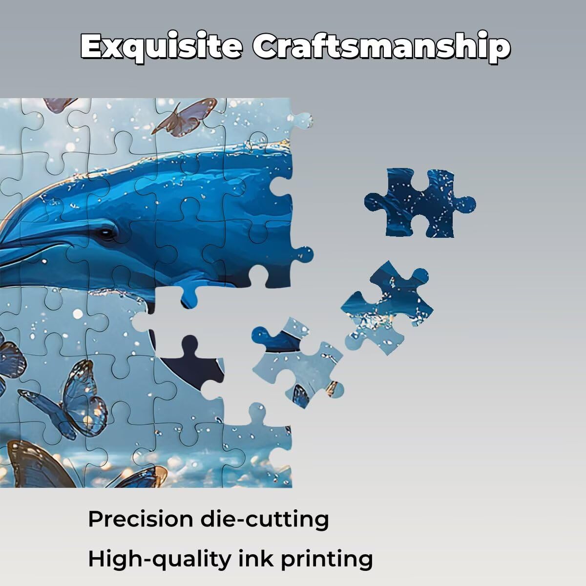 Puzzle 4000 Pezzi Delfino, Puzzle Farfalla, in Legno, 141x87cm -1162
