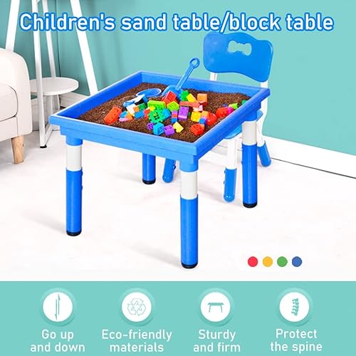 Miniatura 2 de Mesa de plástico para niños mesa de actividades de arena de agua para guardería hogar juegos y mesas de estudio en interiores y exteriores color