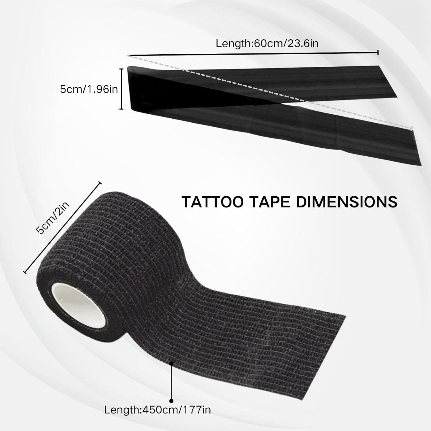 Tattoo Clip Cord Covers, 200 Black Sleeves with 6 Grip Tapes