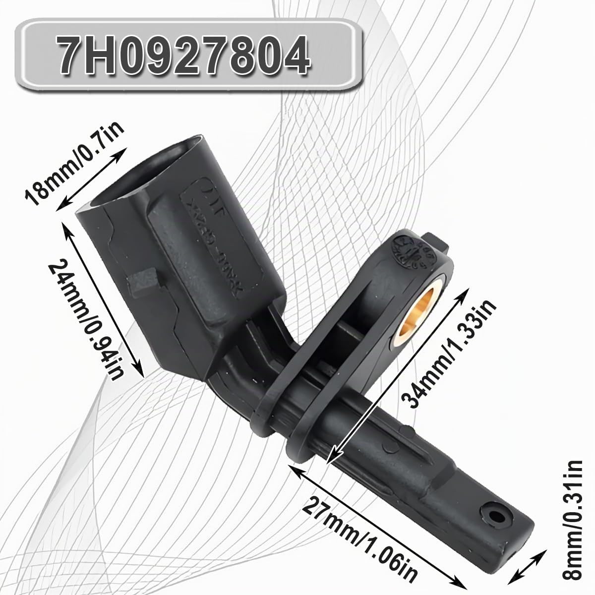 ZAMDOE Capteur de Vitesse de Roue ABS pour VW Golf Jetta Passat Touran Tiguan Avant arrière Gauche Droite pour Audi A3 TT pour Porsche Carrera GT pour Seat 1K0927807 1K0927808 7H0927803 7H0927804