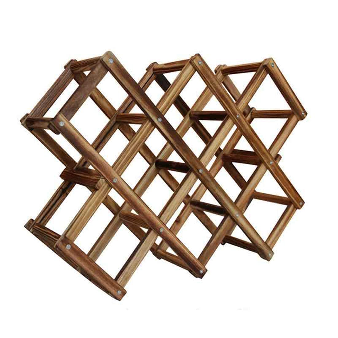 Health Benefits Foldable MDF &Wooden Wine Rack Organizer Display Shelf, 45 X 31 X 12cm, Capacity 10 Bottle (MDF Rack)-image-13