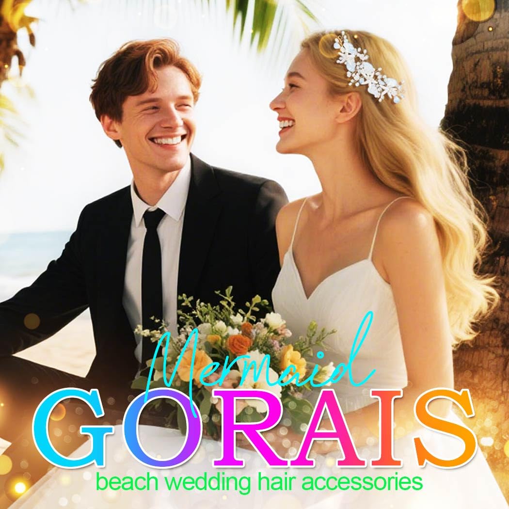 GORAIS Starfish Bride Wedding Hair Vine Mermaid Rhinestone Bridal Hair Pieces Beach Hair Accessories for Women and Girls - Image 5