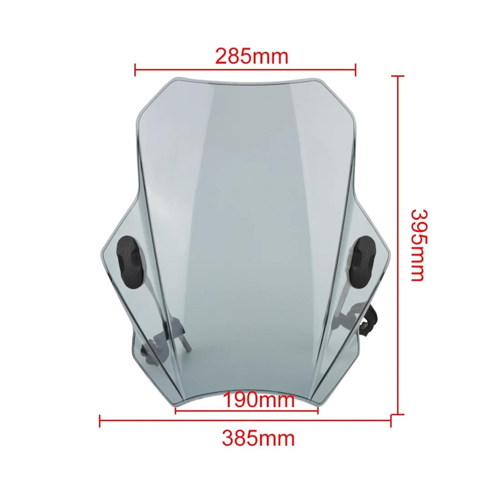 Parabrezza Universale MT07 MT09 Parabrezza Moto Regolabile | Parabrezza compatibile con Honda CBR600RR CB1000R GXSR 600 750(Transparent)