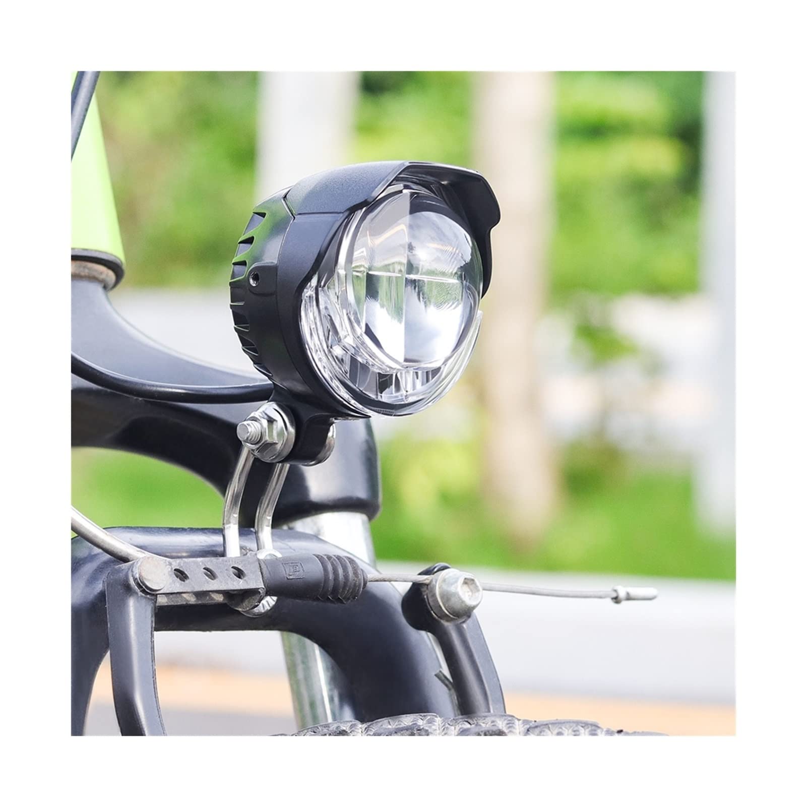 Electric Bicycle Accessories E-Bike Light Headlight 85 lux Input DC 12V 36V  48V 62V lamp Install Handlebar LED Electric Bicycle Light with Horn