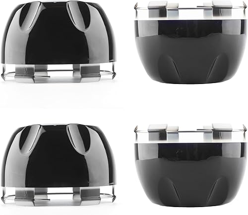 4 tapas centrales de 3.98 pulgadas para Helo Maxx 6 llantas de repuesto 789K101 X1834147-9SF (alto brillo negro 3.976 in3.98 pulgadas, interior