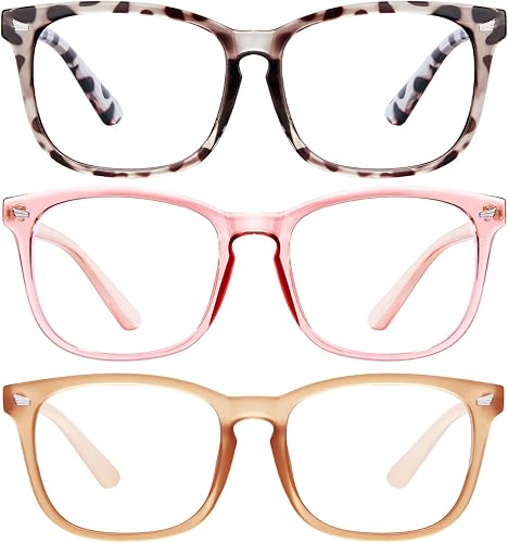 hunsquer - Anteojos de luz azul unisex para computadora