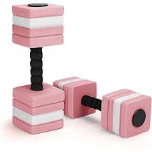 2 Pack Aquatic Exercise Dumbbells Pool Dumbbells High Density EVA Foam Water Weights Aquatic Exercise Equipment