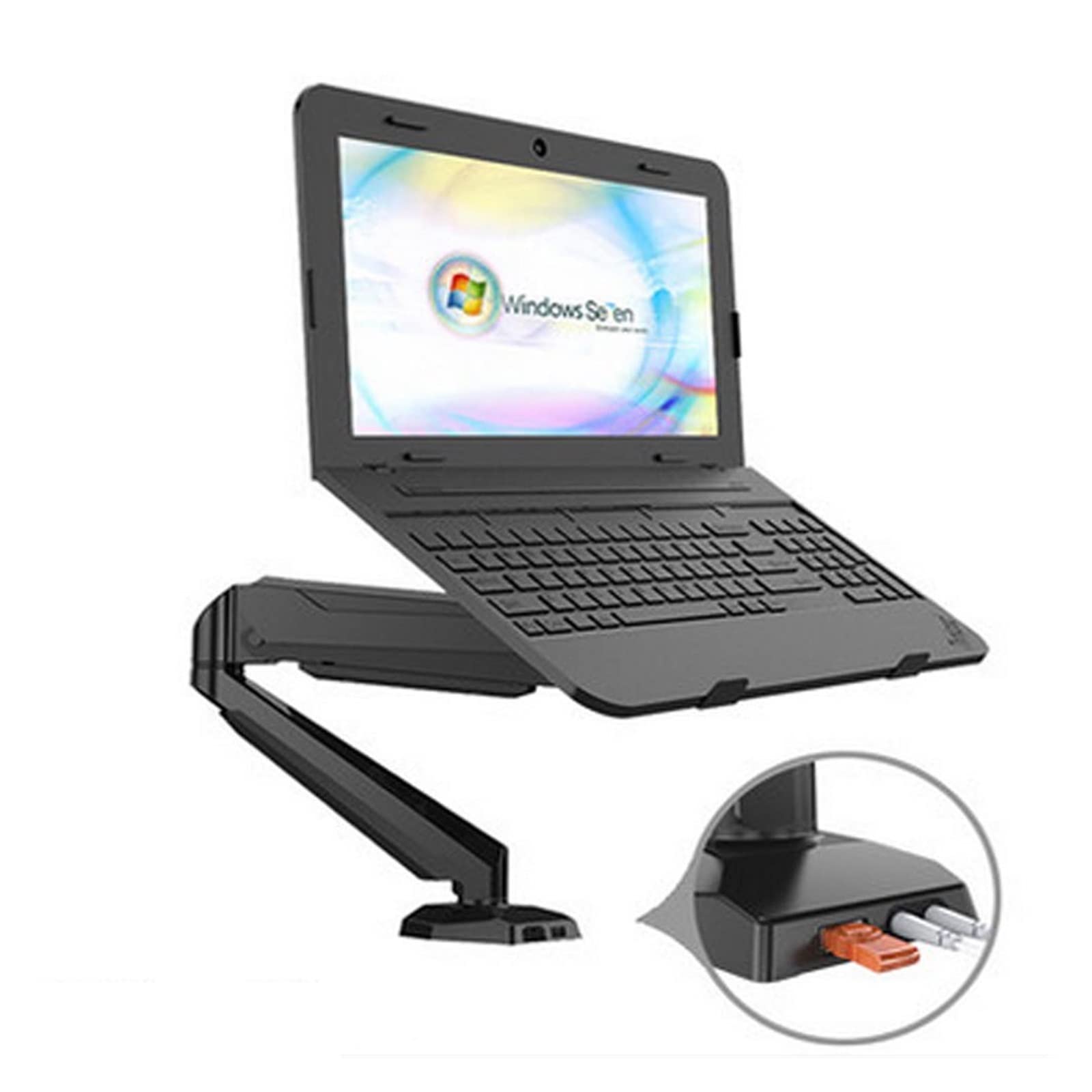 Uchwyt do montażu ekranu do laptopa o przekątnej 17 cali z uchwytem audio i portem USB Lapdesk Tablet PC Holder (BLGM212UD)