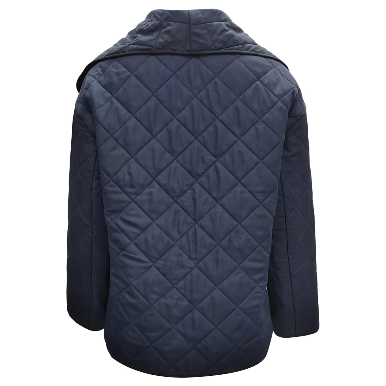 Generisch 2026 Chaqueta acolchada de moda con cuello de solapa grande abrigo corto suelto de invierno para días fríos, versátil combinable en la oficina o look casual