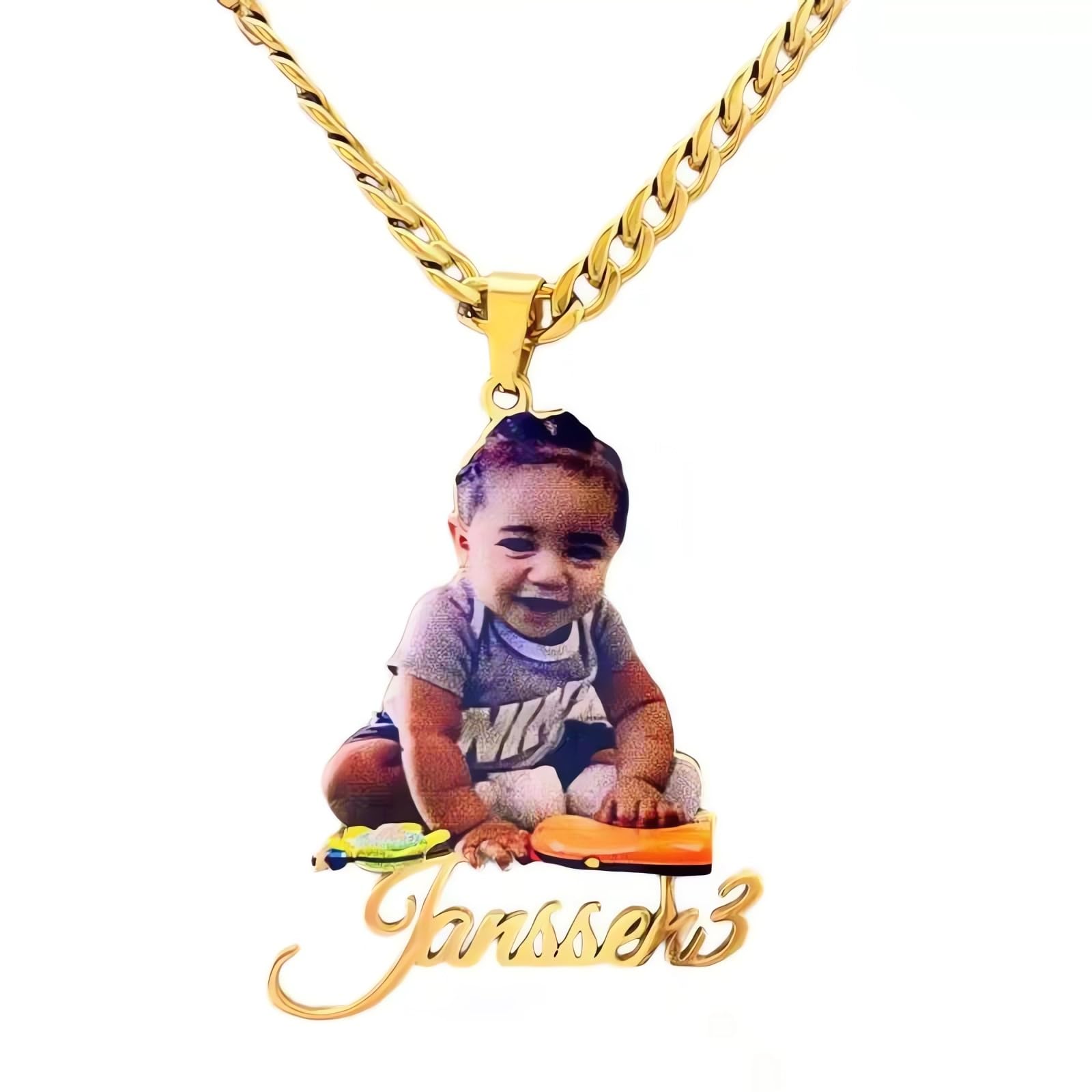 Collana con ciondolo con immagine personalizzata, Collana con immagine personalizzata Collana con foto personalizzata Collana con ciondolo con immagine a colori
