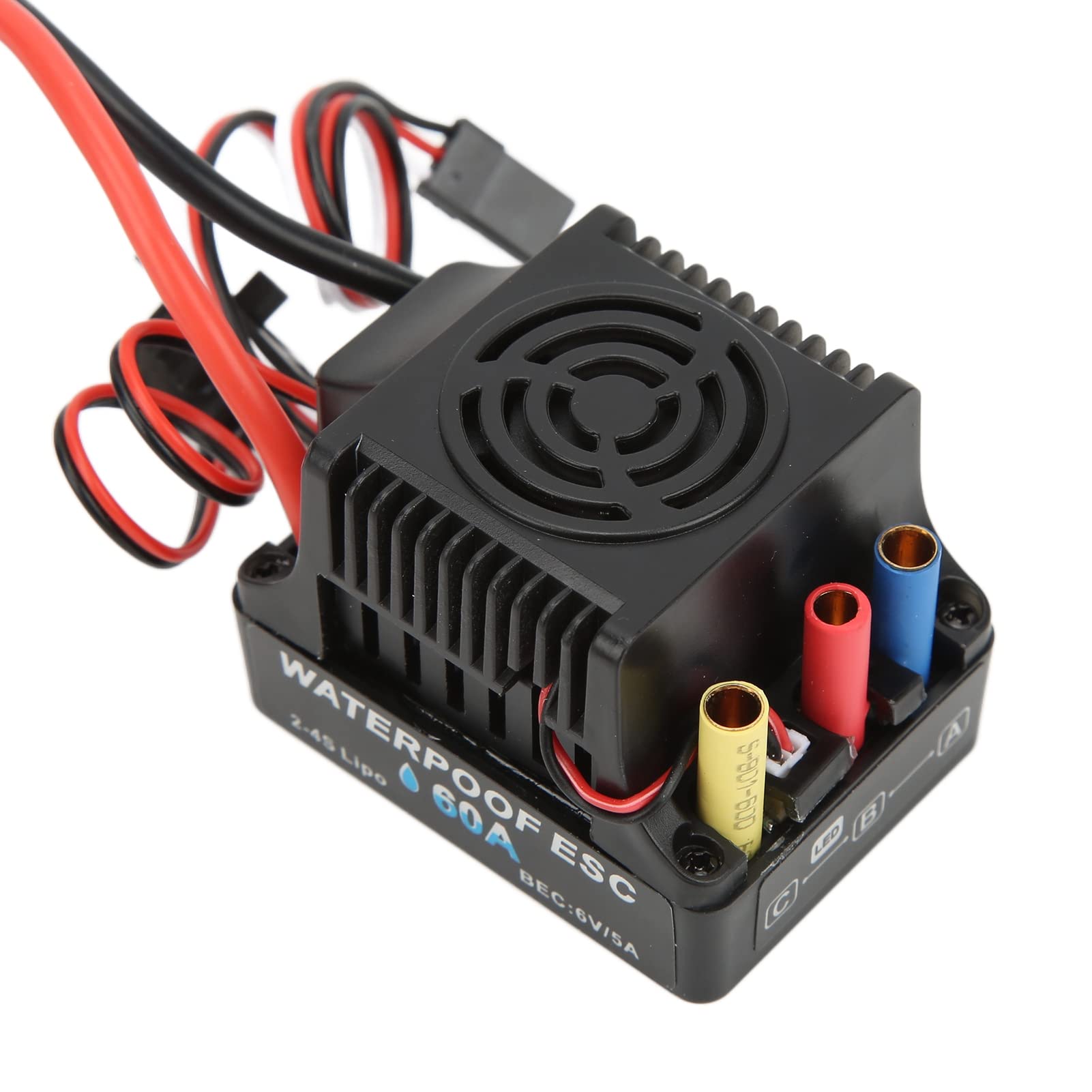 Zestaw ESC Silnika RC, Wodoodporny Silnik Bezszczotkowy 4300KV i Zestaw Bezszczotkowy ESC 60A Combo Części Zamienne Bezszczotkowy Silnik do Samochodu RC 1:10 Złączki Gąsienicowe RC
