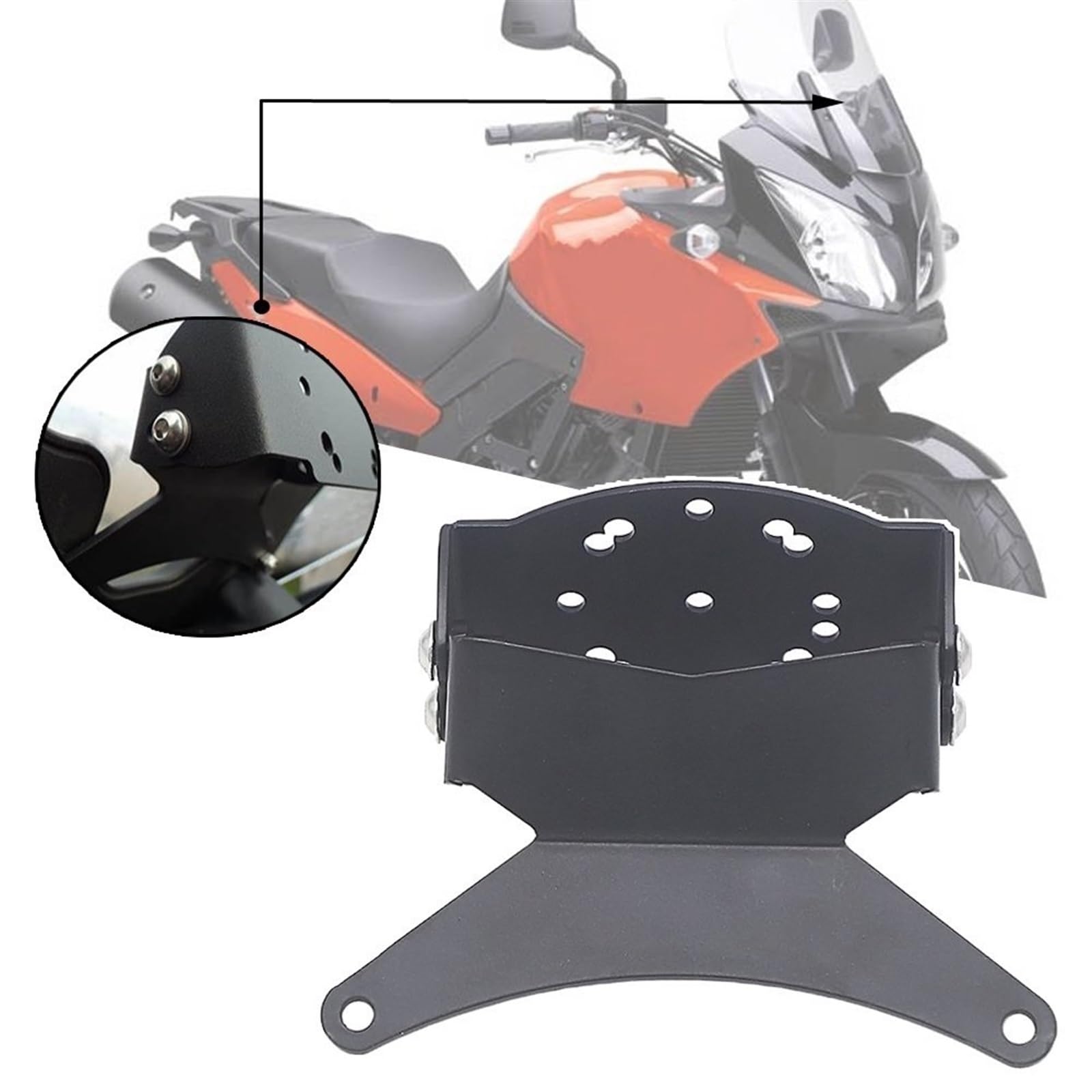Staffa di navigazione per moto Per Moto Smartphone Holder Navigation Bracket Per SUZUKI Per V-strom 650 DL 2004-2011 1000 DL1000 2004-2013(Bracket)