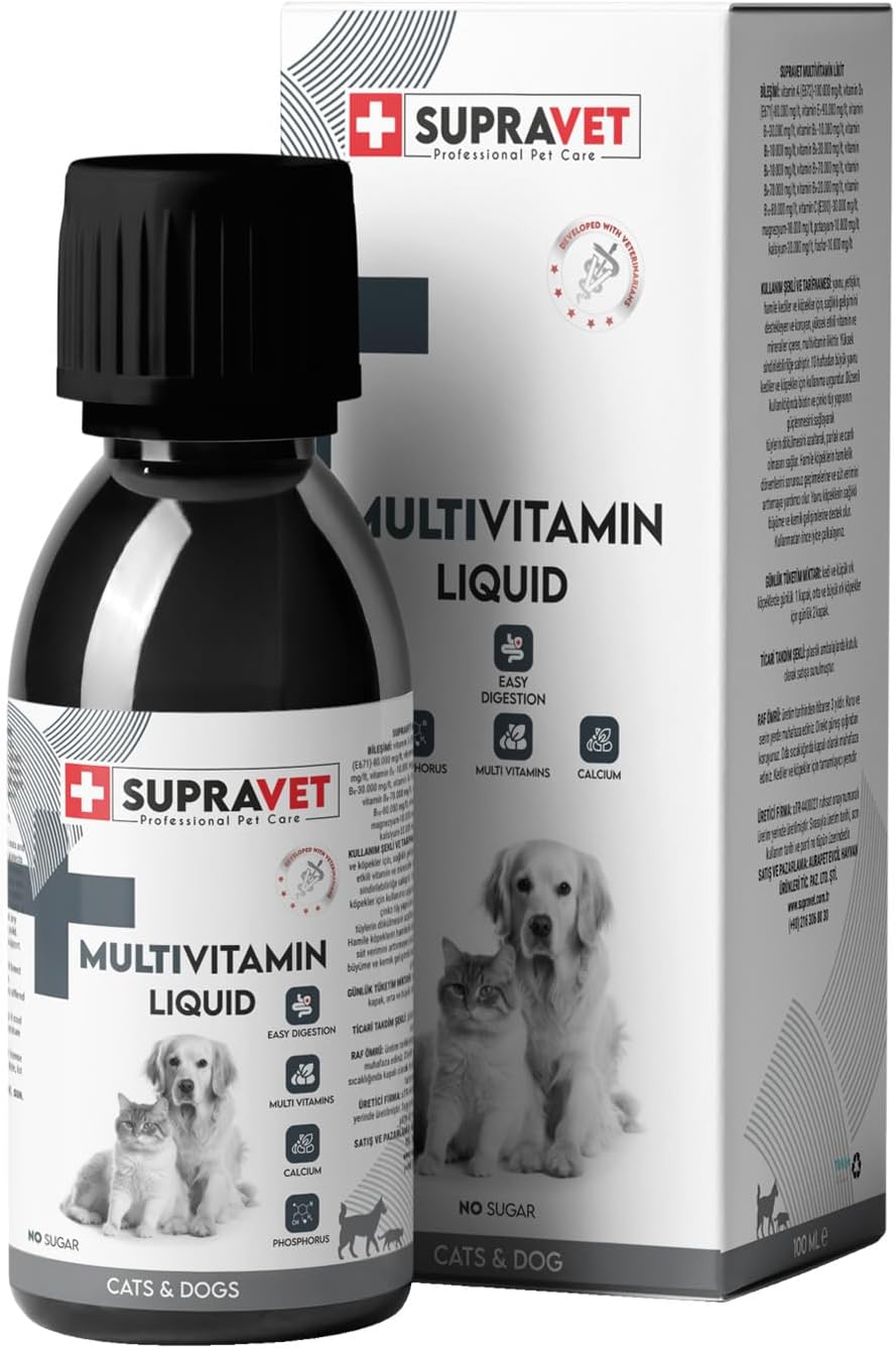 Supravet Multivitamin Kedi ve Köpek Sağlığı için Sıvı Damla 100 ML