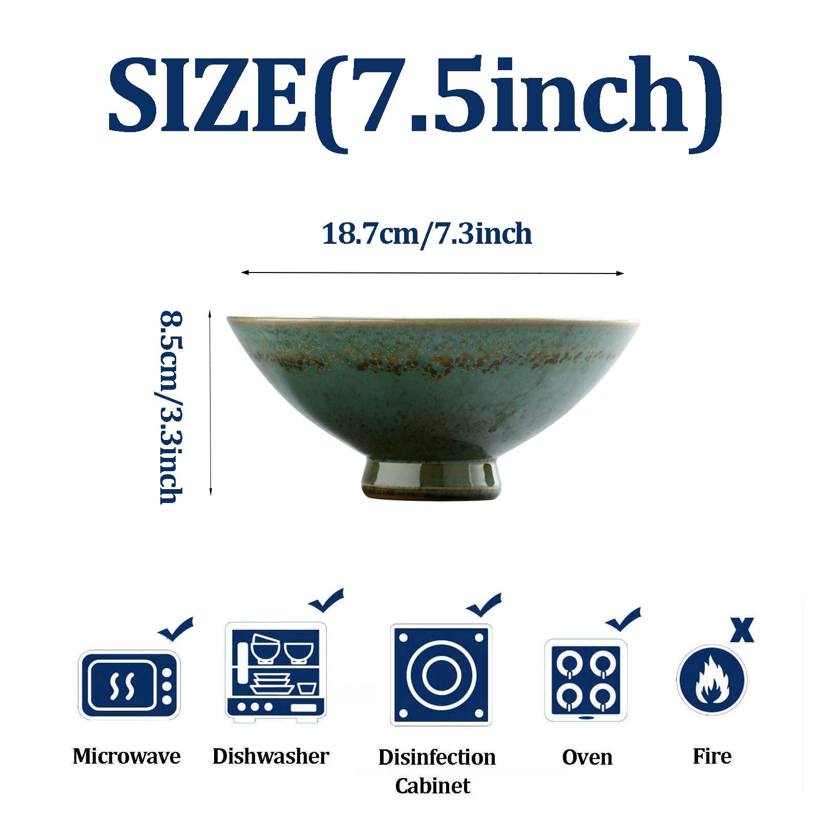 Zestaw porcelanowych misek do zupy do domowej kuchni, idealny do ramenu, makaronu i sałatki, trwała zastawa stołowa
