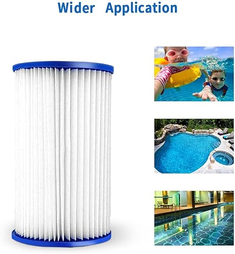 Miniatura 2 de Cartucho de filtro de piscina tipo A o C de repuesto para piscinas sobre el suelo, bañeras de hidromasaje compatibles con bomba de filtro Intex