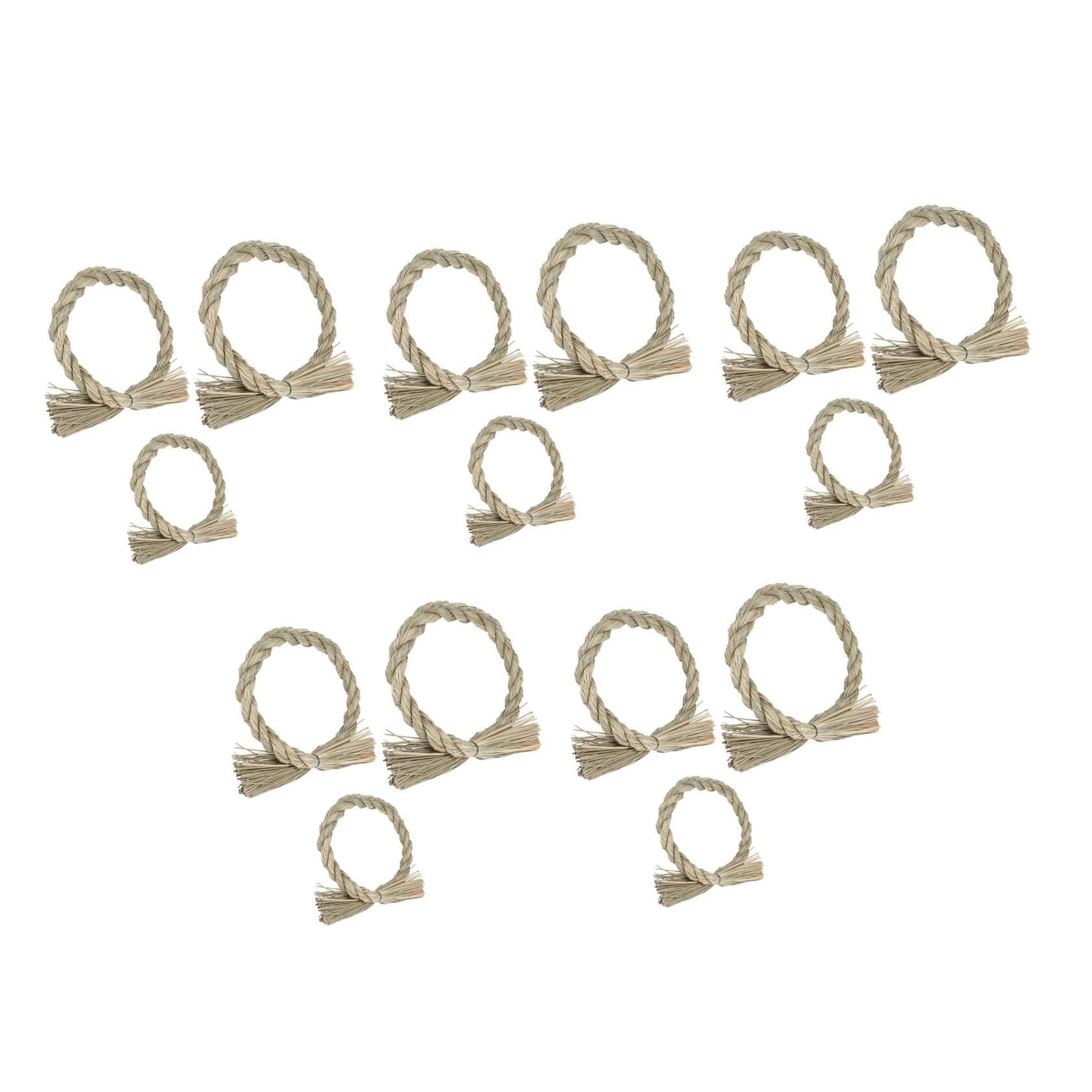 IMIKEYA 15 STK Japanischer Grasring natürlicher Kranz Weihnachts DIY Material Weihnachts Party Weihnachten Party Heimdekoration Girlande Japanisches strohkranzmaterial Kranz Zubehör