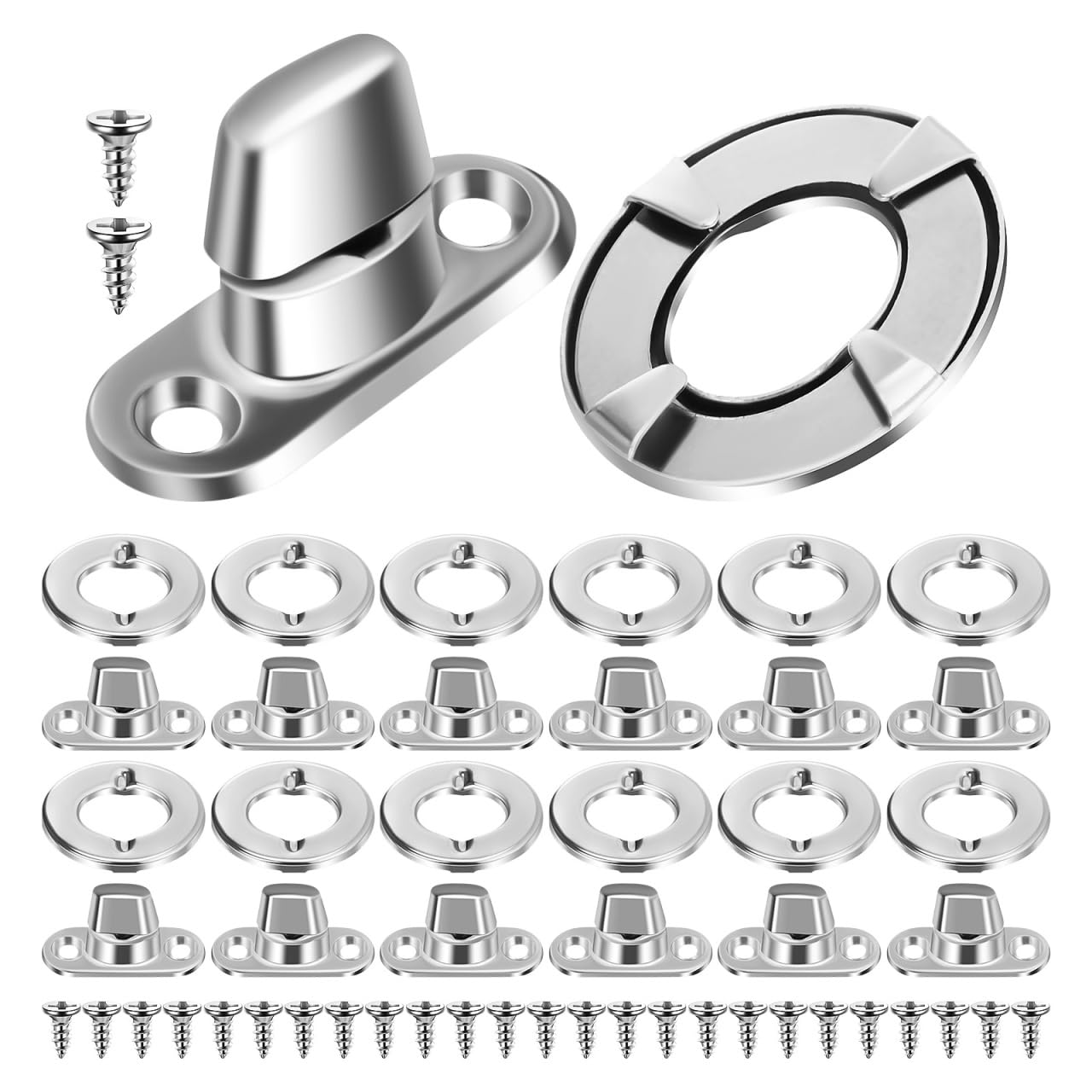 LIFKICH Stainless Steel Fastener Hardware 20 Pack Turn Button Screws Marine Fastener Turn Buttons Quick-Release for Boats