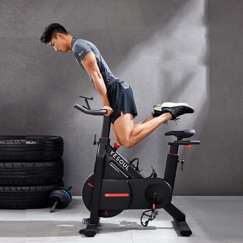 YESOUL YS-BC1, Xiaomi Connected Exercise Bike, App Included, Silent Transmission Strap, Black Gloss – Image 4