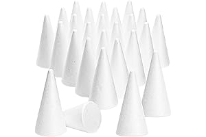 Bright Creations White Foam Cones for Imaginative Crafting