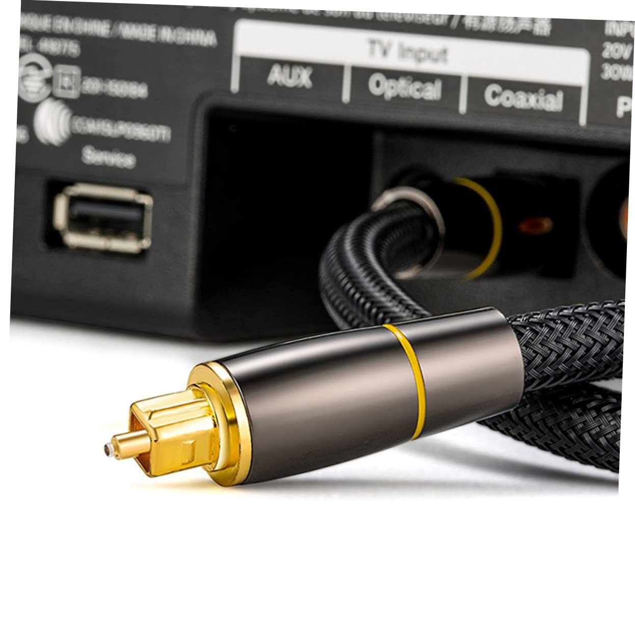 Homoyoyo Cavo Audio Ottico in Fibra Ottica Nero, Trasmissione del Segnale, Guaina Protettiva, Adatto per Tv e Soundbar