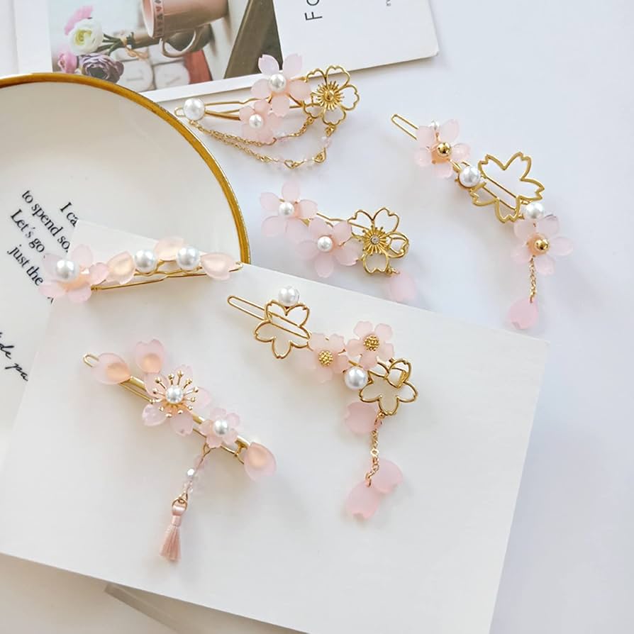 Amazon | ヘアピン 6個セット 桜祭り 桜形 ヘアアクセサリー