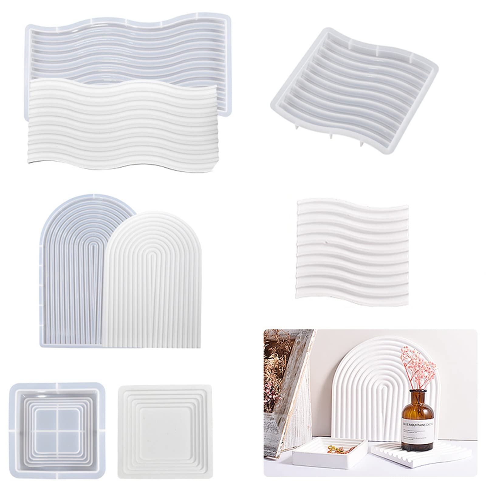 JS MOLD Feder Silikonform 24,5x11cm - Für Epoxidharz Untersetzer & Schmuckteller