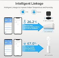 Vista 6 de Smart WiFi Temperature Humidity Monitor: TUYA Wireless Temperature Humidity Sensor with APP Notification Alerts, WiFi Thermometer Hygrometer for
