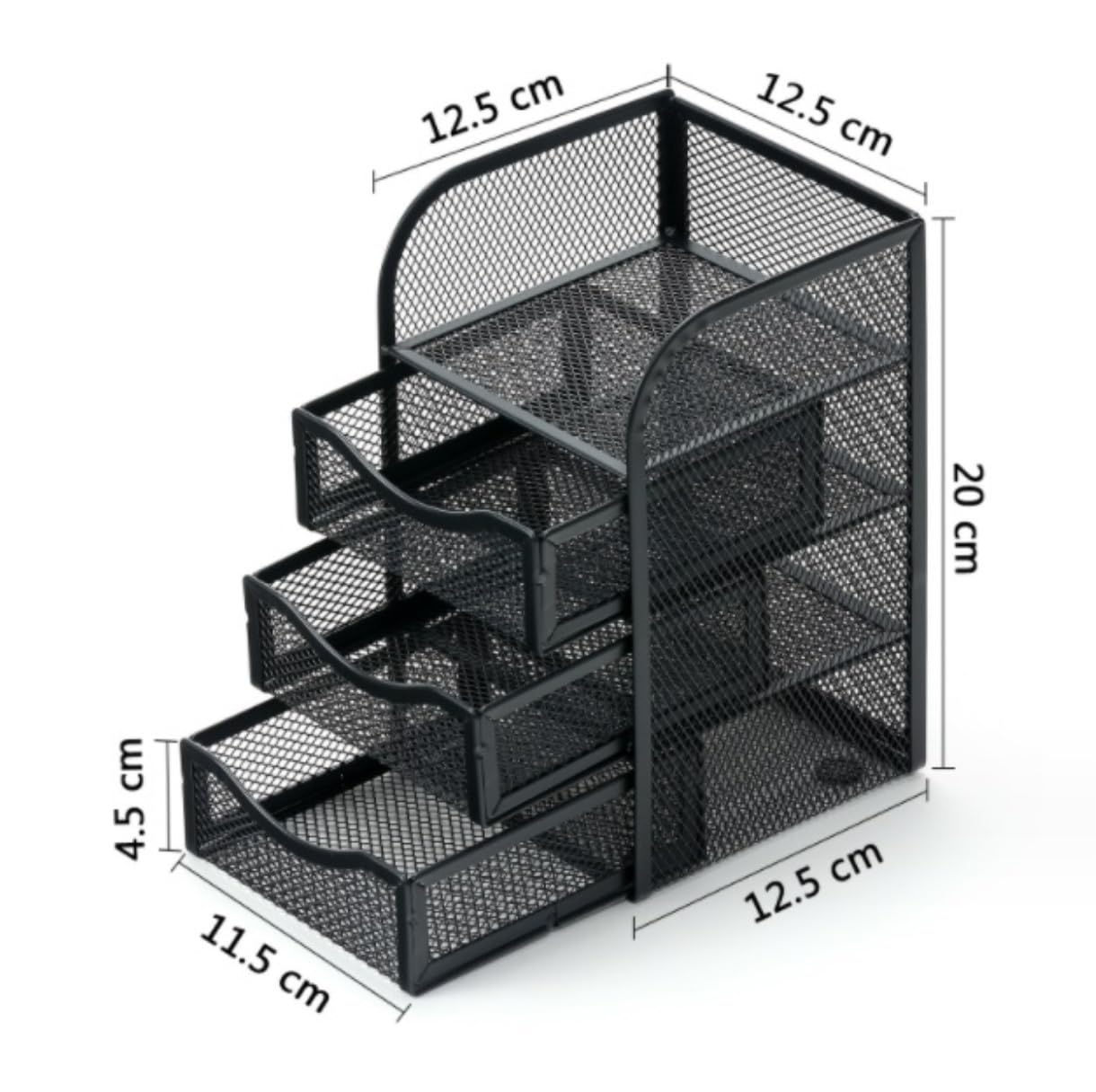 Porta Oggetti da Scrivania Organizzatore Da Scrivania A 4 Livelli, Forniture Per Ufficio Desktop Multifunzionali In Rete Per Ufficio, Casa, Scuola Organizzatore Scrivania