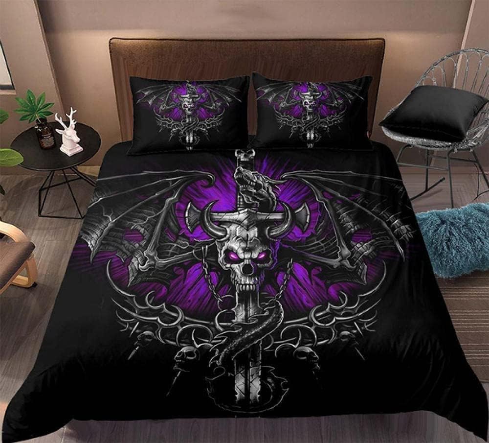 NUEYSP King Size Duvet Cover Sets Dragon Bedding for Kids Aldult Duvet Cover with Zipper Closure Hypoallergenic Microfiber Quilt Cover 94.5"x 86.6" + 2 Pillowcases 19.7"x 29.5"