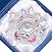 OwnMy Sparkle Crystal Lotus Flower Hue Reflection Feng Shui Home Decor with Gift Box (5 Inch/ 130MM)
