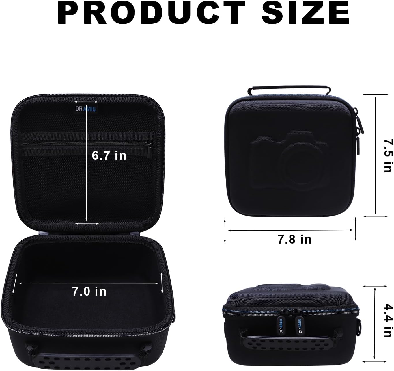 Hard Case for KODAK PIXPRO AZ528 / AZ653 / AZ405 / AZ425 / AZ255 / AZ401 / AZ252 Cameras, Canon AE-1, Panasonic LUMIX FZ80D / G85 / G100 / G7 Cameras with Small Lens, Black Travel Camera Storage Bag