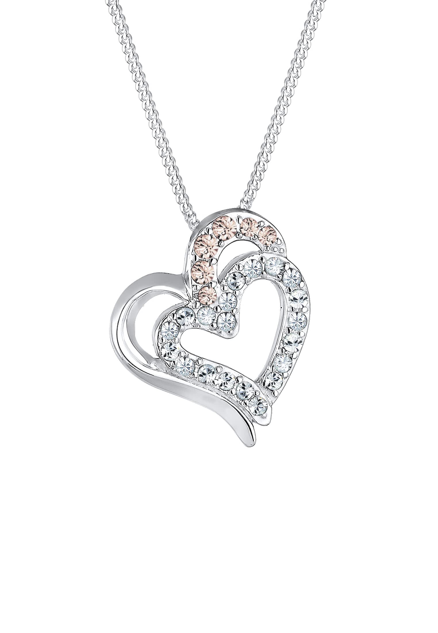 Elli Women's 925 Sterling Silver Xilion Cut Crystal Necklace Of Length 70 cm