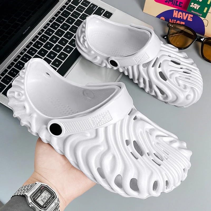 Image of Unisex Slip-On Wave Design Pattern Clogs