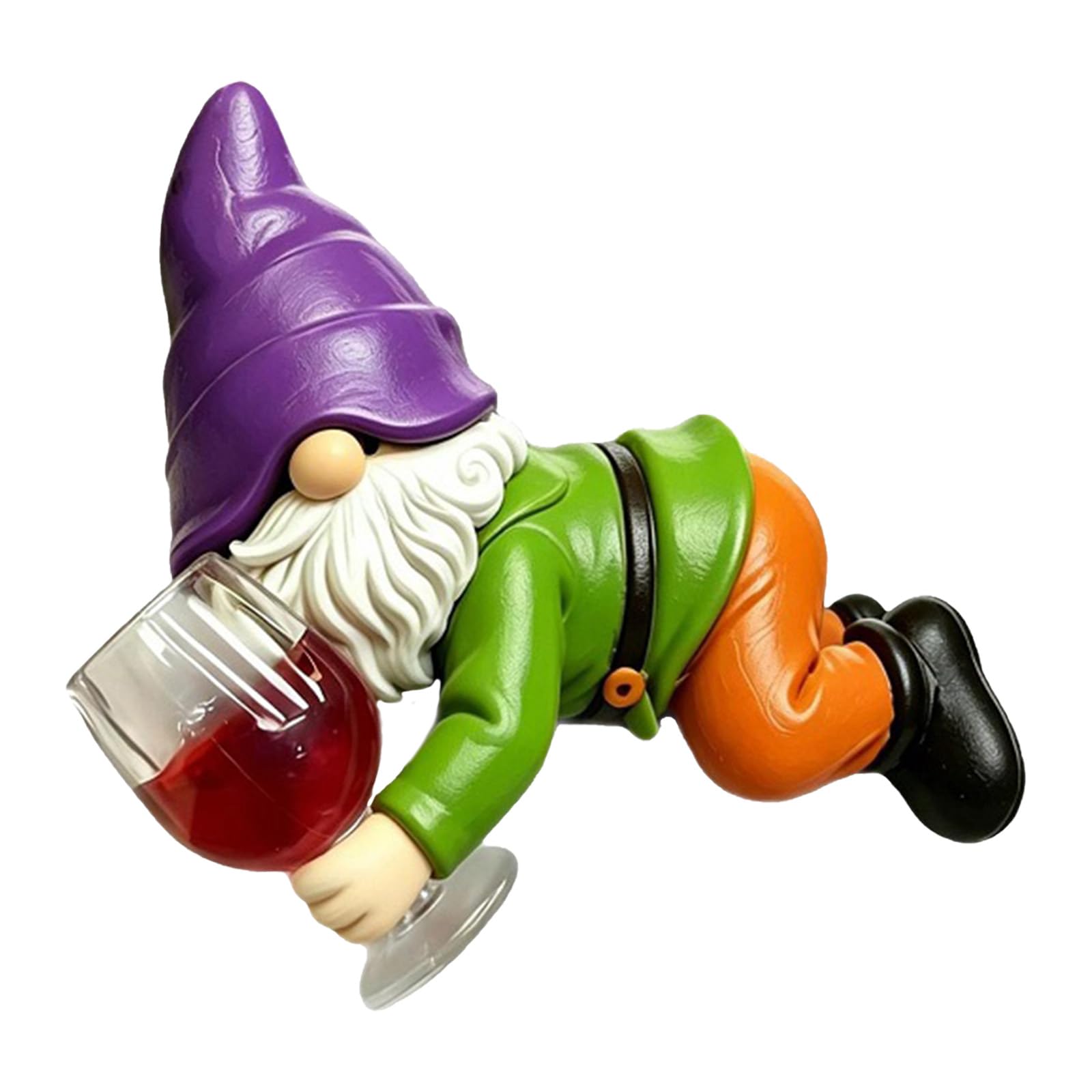 Cute Climbing Drunken Dwarf Flower Pot Huggers Water Proof Animal Figurines Plant Decoration Weather Resist Terrarium Planter Edge Decor for Outdoor Fence Decorations