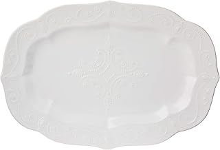 Lenox Serveware, Lenox French Perle White Serving Platter, Oval Shape, 1...