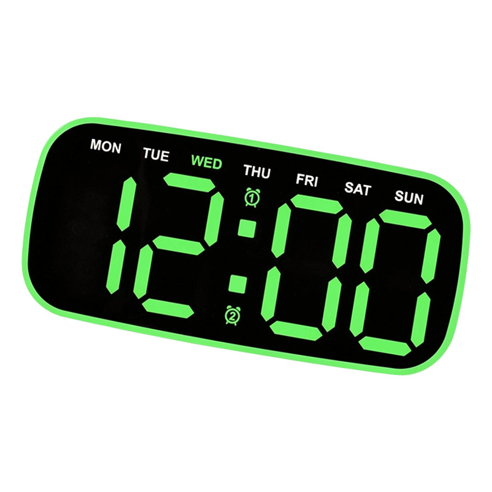 Hsioluted Digital Alarm Clocks for Bedrooms Desk Clock with Date, Day of Week, Temperature, Dimmer for Bedside Table, Living Room Alarm Clocks for Bedroom