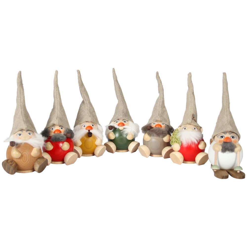 Seiffener Volkskunst | Räuchermann Figur | Waldzwerg 19 cm | Räucherfigur | Räuchermännchen Erzgebirge Original | 19028 | Waldzwerg Natur