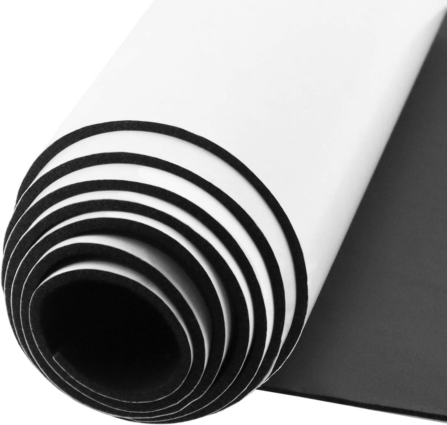 Storystore Foam Insulation Neoprene Sheets with Adhesive,Multi-Function Soundproof Large Marine Closed Cell Neoprene Rubber Roll (W：12 Inch T:1/8 Inch L:98 Inch,Black)