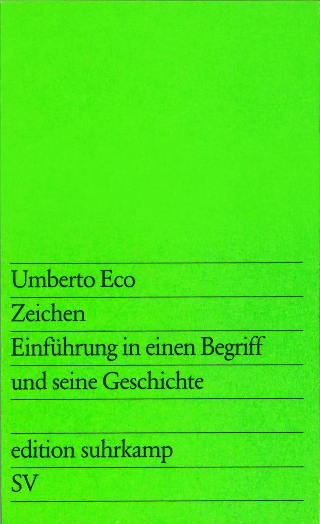 Suhrkamp Zeichen: Einführung In Einen Begriff Und Seine Geschichte
