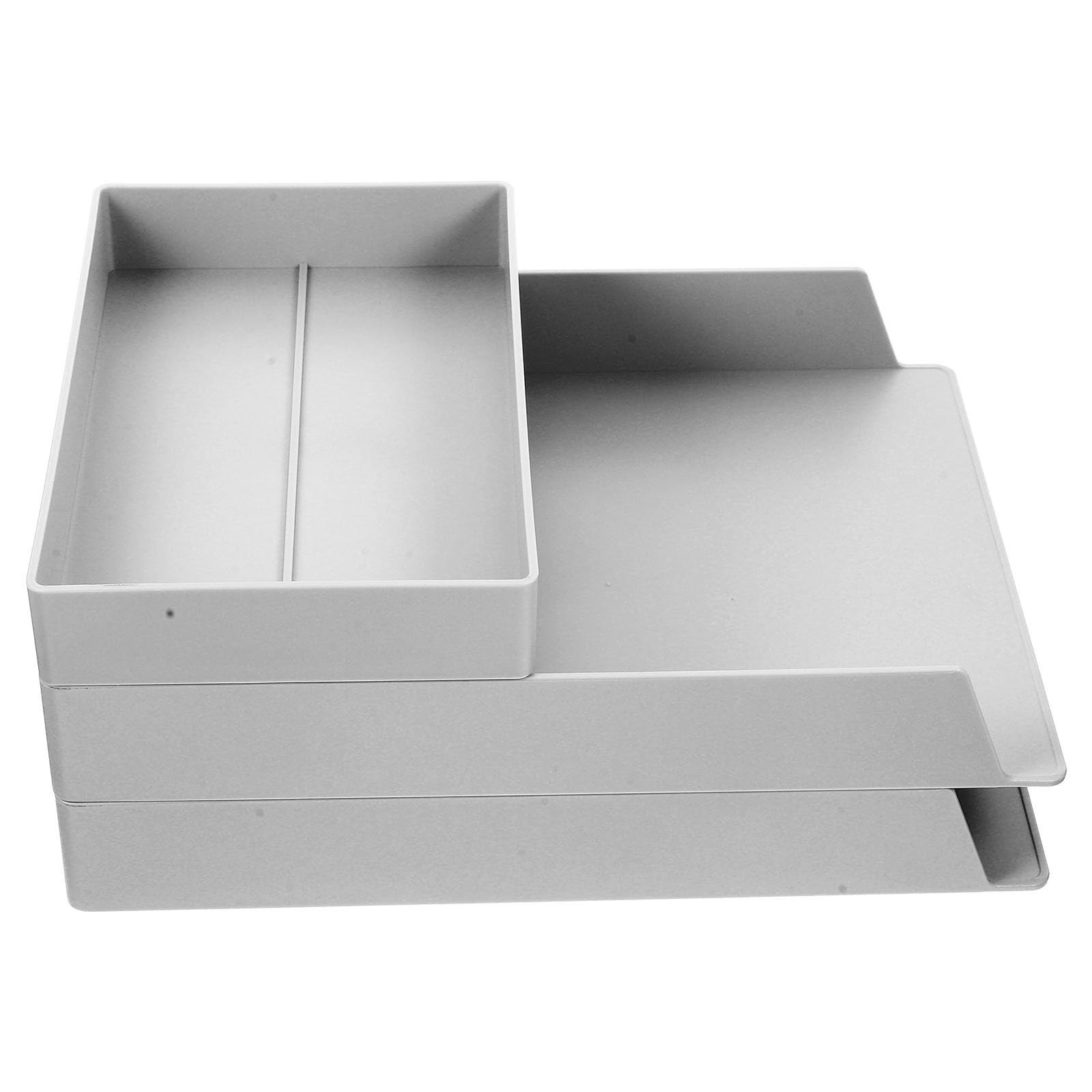 SUPVOX Set 3 Pezzi Organizer da Scrivania in Abs Bianco, Scaffale Portaoggetti Multifunzionale per Ufficio e Casa, Contenitore Porta Documenti A4/a5 per Cancelleria e Fascicoli
