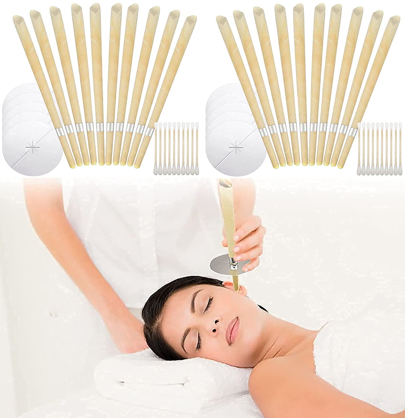 Buy Natural Ear Candle Set of 20, Ear Wax Removal Candle, Ear Candle