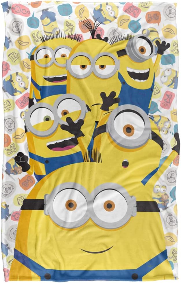 Minions Blanket, 36"x58" Waving Silky Touch Super Soft Throw Blanket - Image 2