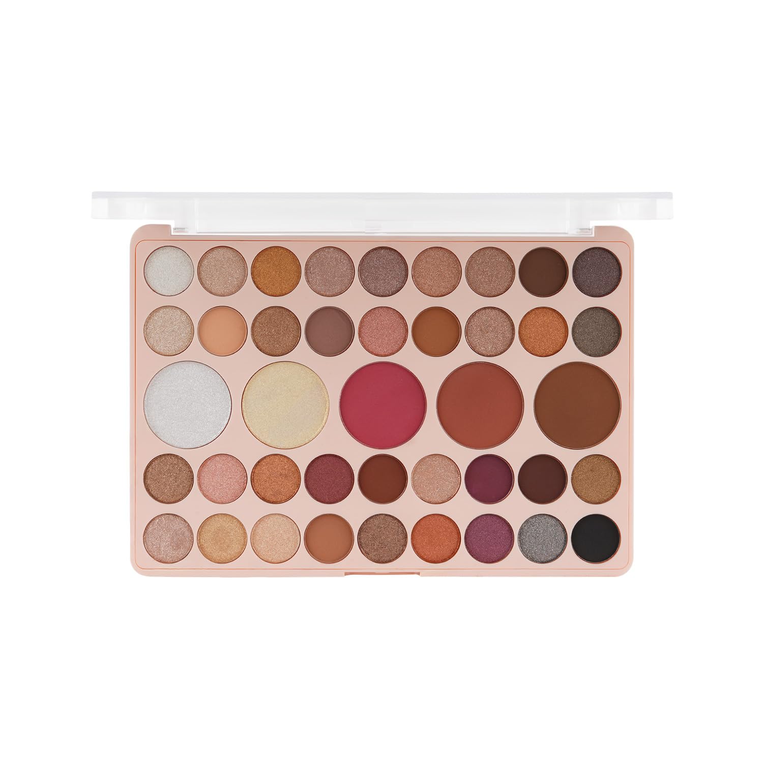 ME-ON Megastar Pro All-in-One Makeup Palette | Face & Eye Kit with Eyeshadows, Blush, Contour & Highlighters | Matte & Shimmer Mix | Highly Pigmented | Smooth Blend & Build (01, 38 gm)-image-45