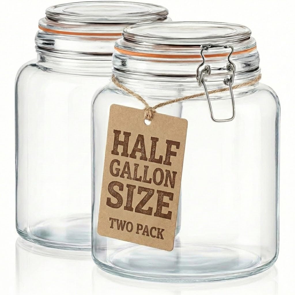Kitchentoolz Half Gallon Flip-Top 2-Pack