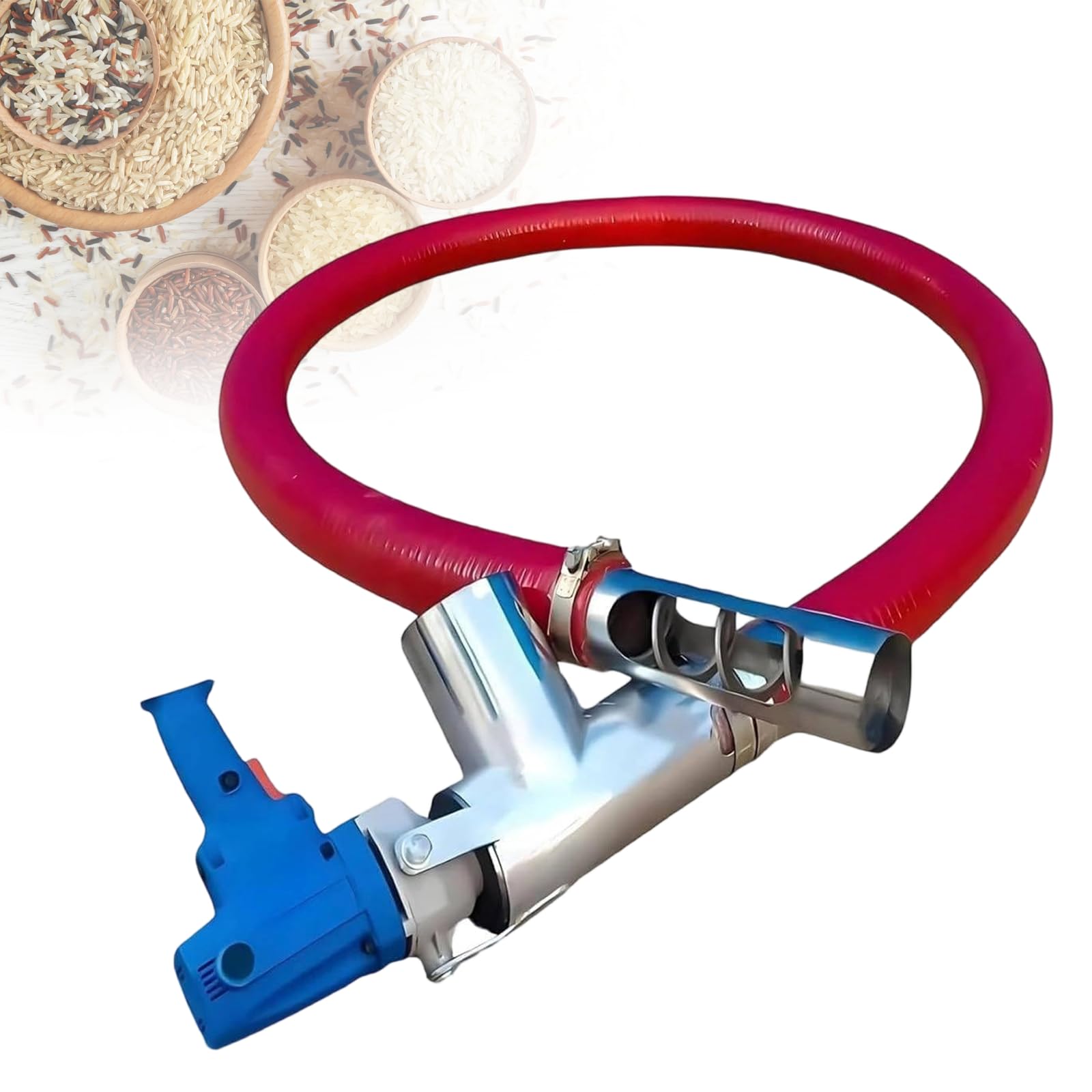 Xjleftonomie 1.5m Grain Suction Machine, Electric Screw Feeder, 2400w Motor, With Stainless Steel Feed Port, Low-Noise Auger For Small Particle Materials