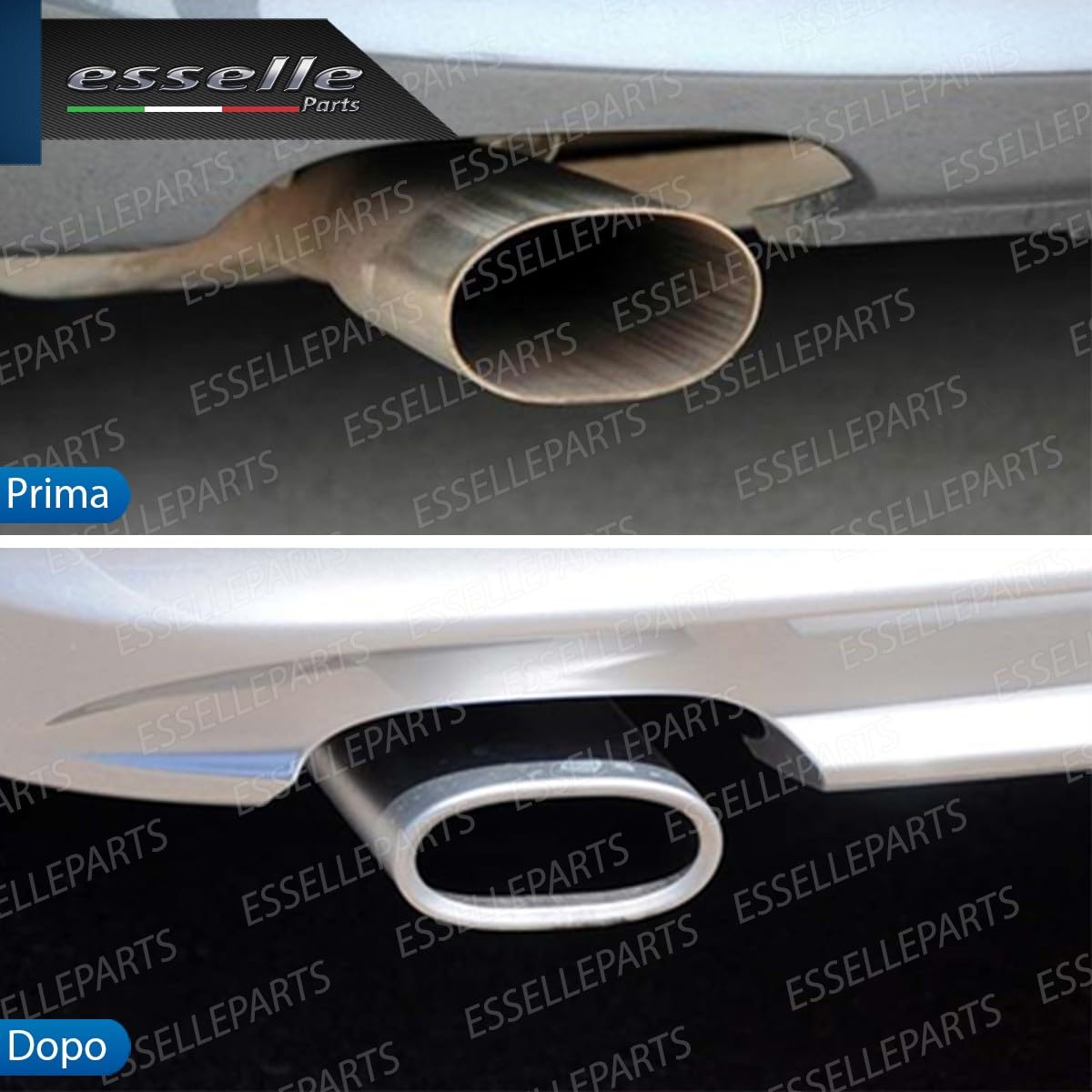 Terminale Scarico Cromato Inox Ovale per Bmw X4 F26 Plug&Play